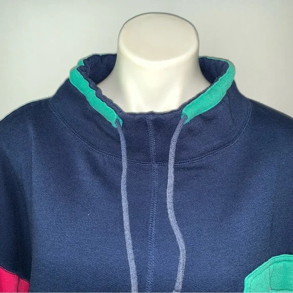 v i n t a g e :: Vibrant Slouchy Funnel Neck Sweatshirt